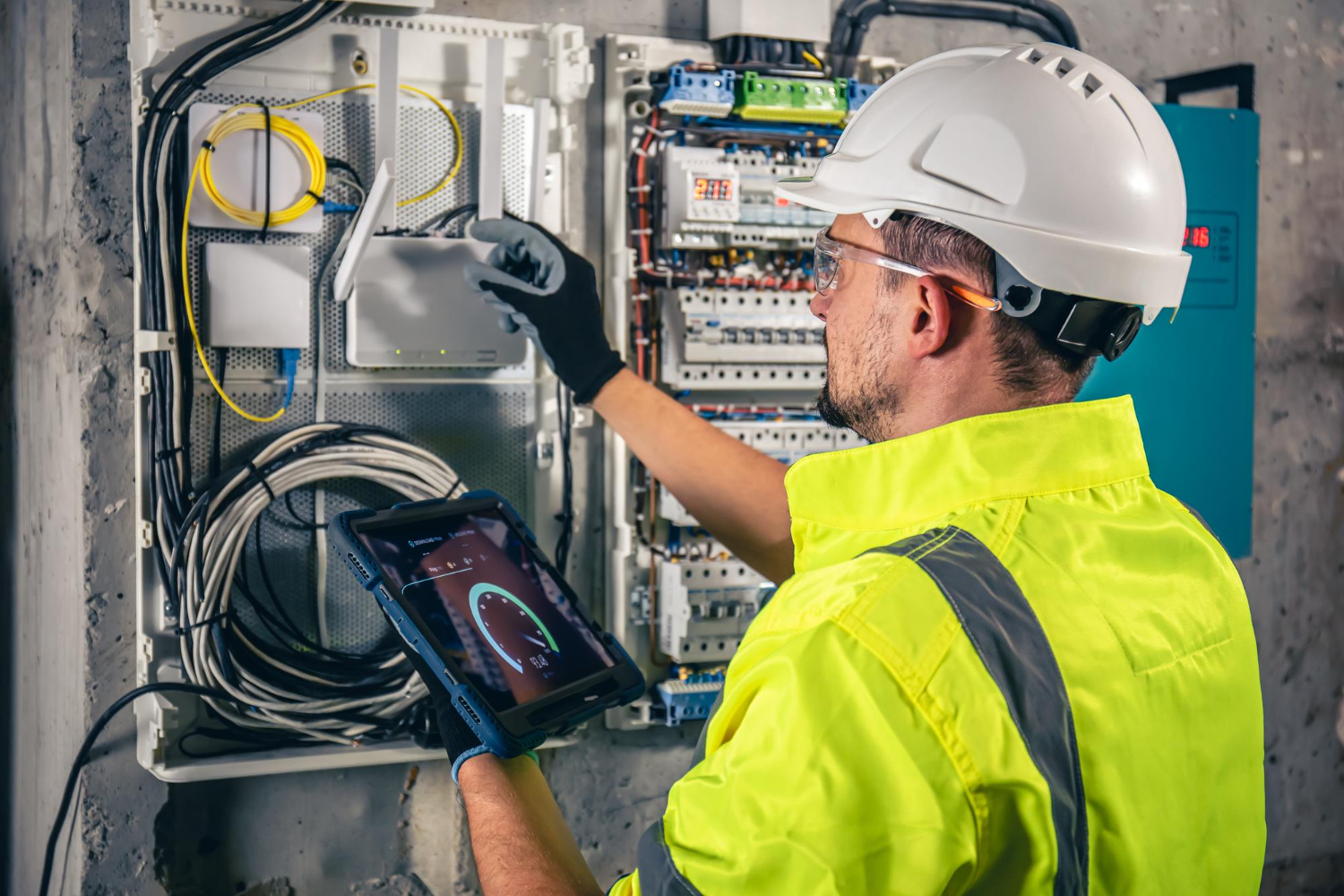 Serviço de instalação elétrica por eletricista qualificado